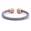 Two-Tone Plated with Cable Bracelets
