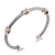 Fashion-Little-X-with-Crystal-2-Tone-Cable-Bracelet-2 Tones