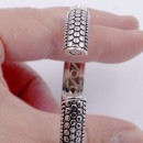 Unique 2-Tone with Crystal Cable Cuff Bracelets