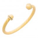 5MM White Color brass metal cable bracelets