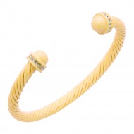 5MM Yellow Color brass metal cable bracelets