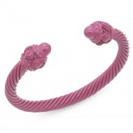 7MM Purple Color brass metal cable bracelets