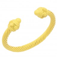 7MM Yellow Color brass metal cable bracelets