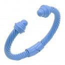 7MM Blue Color brass metal cable bracelets