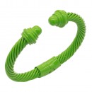 7MM Light Green Color brass metal cable bracelets