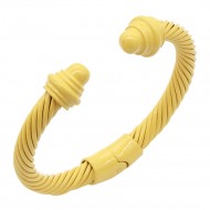 7MM Yellow Color brass metal cable bracelets