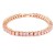 7''-Rose-Gold-Plated-Tennis-Bracelet-with-4mm-Pink-Heart-Shape-CZ-Rose Gold Pink