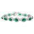 Rhodium-Plated-with-Emerald-Green-Oval-AAA-CZ-Sapphire-Bracelet-Tennis-Bridal-Wedding-Party-Jewelry-For-Woman-Green