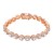 Rose-Gold-Plated-With-Clear-AAA-CZ-Bracelets-Flower-Floral-Sapphire-Bracelet-Tennis-Bridal-Wedding-Party-Jewelry-Rose Gold