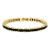 Gold-Plated-With-Black-Princess-Cut-CZ-4MM-Tennis-Bracelets.-7-inch-+1-inch-Ext-Gold