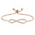 Rose-Gold-Plated-with-Clear-Cubic-Zirconia-Infinity-Love-Adjustable-Chain-Bracelets-for-Women-&-Girls-Rose Gold