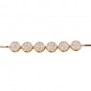 Gold Plated Lariat Bracelets with Cubic Zirconia