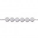 Rhodium Plated with Cubic Zirconia Lariat Bracelets  for Women &amp; Girls