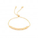 Gold Plated With Clear CZ Lariat Bracelets Sliding Adjustable Diamond Bar AAA Clear Wedding Party Jewelry For Women