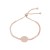 Rose-Gold-Plated-With-Cubic-Zirconia-Sliding-Adjustable-Circle-Shaped-Lariat-Bracelets-Rose Gold