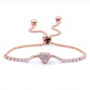 Gold Plated With Cubic Zirconia  CZ Lariat Bracelets