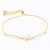 Gold-Plated-Lariat-Bracelets-with-MOP-Butterfly-and-CZ-Stones---10.50-inch-Length-Gold