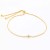 Gold-Plated-Lariat-Bracelet-with-Clear-CZ-Stone---10.50-inch-Length-Gold