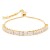 Gold-Plated-Lariat-Bracelet-with-Clear-Square-Shape-CZ-Stone-Gold