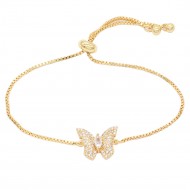 Gold Plated with Butterfly Lariat Bracelets