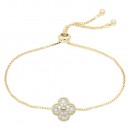 Gold Plated with Cubic Zirconia  Lariat Bracelets