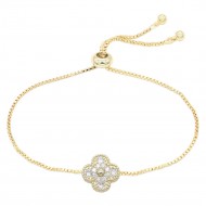 Gold Plated with Cubic Zirconia  Lariat Bracelets