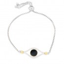 14K Gold Plated With Black Mop Lariat Bracelets