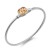 Two-Tone-With-Topaz-Stone-3-MM-Cable-Cuff-Bracelets-Topaz