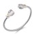 Two-Tone-With-Clear-Stone-4MM-Cable-Cuff-Bracelets-Clear