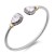 Two-Tone-Plated-4MM-Clear-Stone-Cable-Cuff-Bracelets-Clear