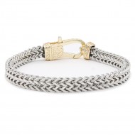 Two-Tone Link Chain Breacelets, 7"