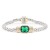 Two-Tone-Plated-Green-Color-Cable--Bracelets,-7.5''L-Green