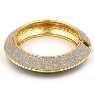Gold Plated with Hinged Glitter Bracelets