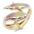 Gold-Plated-Multi-Gliter-Dolphin-Bangle-Gold Mulit-color