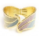 Gold Plated with Glitter Bangle Bracelets