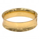 Gold Plated Glitter Hinged Bangle Bracelets Fashion Jewelry for Woman 7.5"