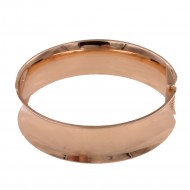 Rose Gold Plated Glitter Hinged Bangle Bracelets Fashion Jewelry for Woman 7.5"