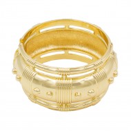 Gold Plated Hinged Bangles Bracelet