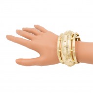 Gold Plated Hinged Bangles Bracelet