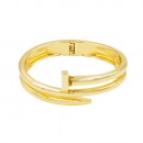 Gold Plated with Hinged Bangles Bracelet
