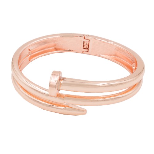 Rose Gold Plated with Hinged Bangles Bracelet