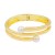 Gold-Plated-with-2-White-Pearls-Hinged-Bangle-Bracelet-Gold