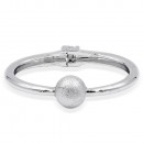 Rhodium Plated Hinged Bangles
