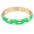Gold-Plated-With-Green-Color-Enamel-Hinged-Bangles-Bracelets-Green