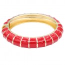 Gold Plated With Multi Color Enamel Hinged Bangles Bracelets