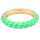 Gold Plated With Multi Color Enamel Hinged Bangles Bracelets