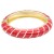 Gold-Plated-With-Red-Color-Enamel-Hinged-Bangles-Bracelets-Red