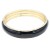 Gold-Plated-With-Black-Color-Enamel-Hinged-Bangles-Bracelets-Black