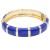 Gold-Plated-With-Blue-Color-Enamel-Hinged-Bangles-Bracelets-Blue