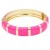 Gold-Plated-With--Pink-Color-Enamel-Hinged-Bangles-Bracelets-Pink